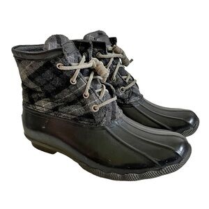 Sperry Top-Sider Plaid Waterproof Ankle Duck Boots
